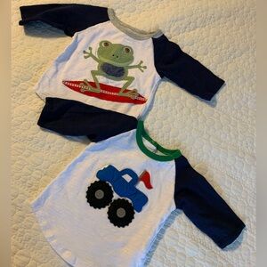 Toddler Boys Mud Pie Shirts, sz 12-18 months